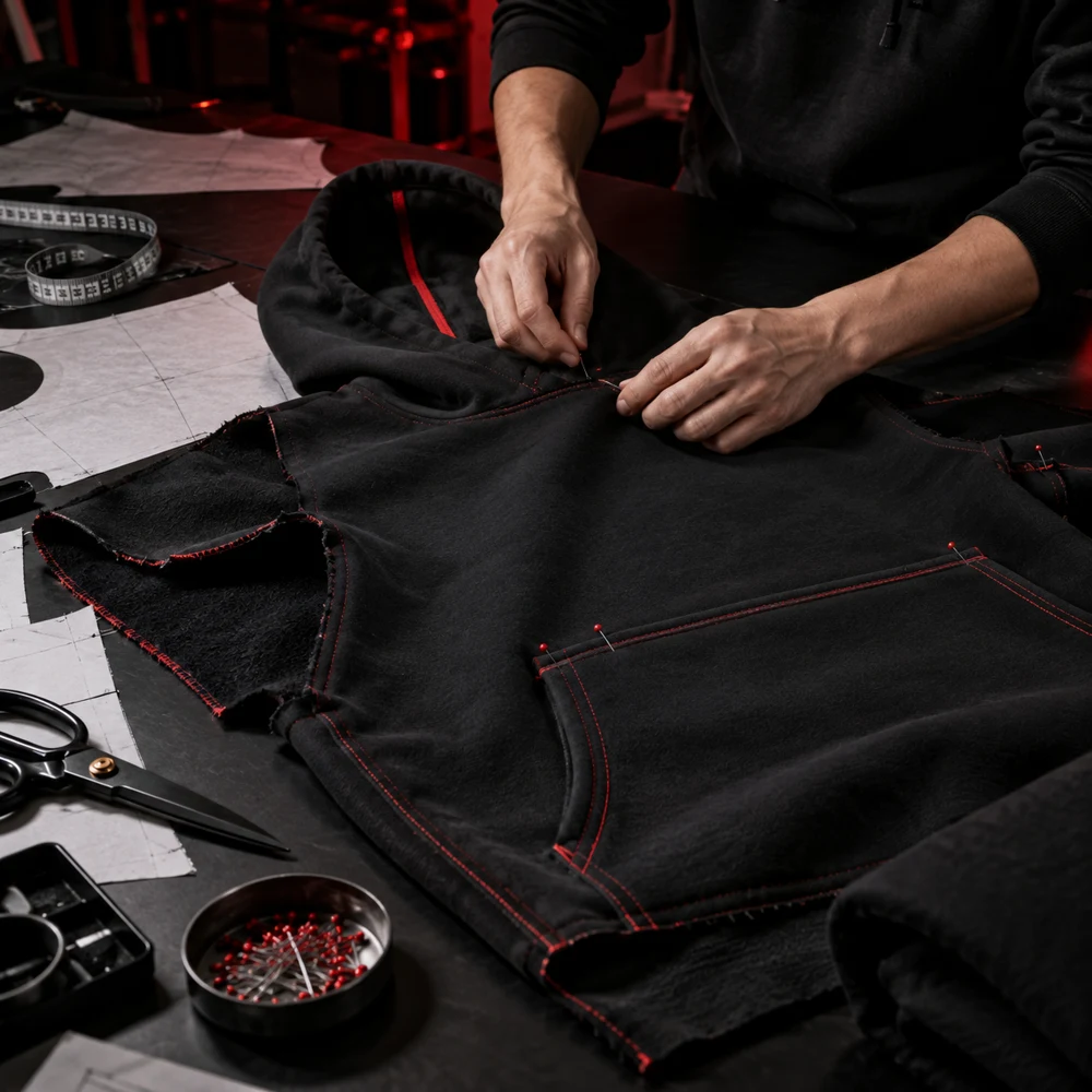 Sample development: pattern cutting / fit review